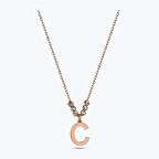 Altın C Harfi Kolye