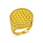 22 Ayar Altın Yaşam Çiçeği Yüzük