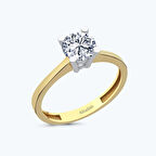 Altın Tektaş Yüzük