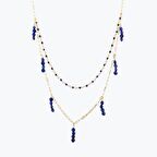 Altın Marin Lapis Taşlı Kolye