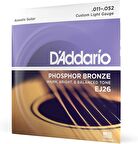 Daddario EJ26 Akustik Tel Set Akustik Custom Light Phos.brz.(.011)