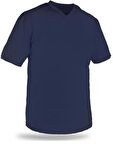 T-shirt V Yaka Kısakol %100 Pamuk Cepli Lacivert