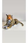 Sesli Kükreyen Leopar Peluş 40 Cm