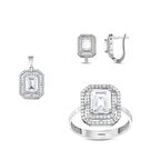 Baget Taşlı Altın Set