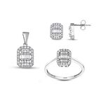 Baget Taşlı Altın Set