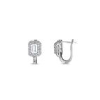 Baget Taşlı Altın Küpe