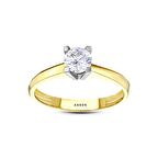 Altın Tektaş Yüzük