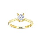 Altın Tektaş Yüzük