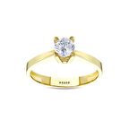 Altın Tektaş Yüzük