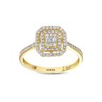 Baget Taşlı Altın Yüzük