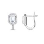 Baget Taşlı Altın Küpe