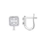 Baget Taşlı Altın Küpe