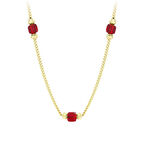 Renkli Taşlı Altın Kolye