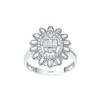 Baget Taşlı Altın Yüzük - 14K - 2.44gr