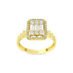 Baget Taşlı Altın Yüzük - 14K - 2.63gr