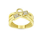 Taşlı Tasarım Altın Yüzük - 14K - 2.87gr