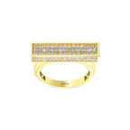 Taşlı Tasarım Altın Yüzük - 14K - 4.03gr