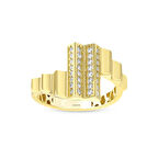 Taşlı Tasarım Altın Yüzük - 14K - 3.09gr