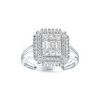 Altın Baget Taşlı Tasarım Yüzük - 14K