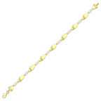 Taşlı Tasarım Altın Bileklik - 14K