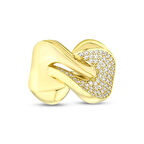 Altın Taşlı Tasarım Yüzük - 14K