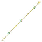 Nazar Boncuklu Altın Çocuk Bileklik - 14K