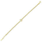 Çiçek Figürlü Altın Çocuk Bileklik - 14K