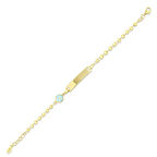 Çiçek Figürlü Altın Çocuk Künye - 14K