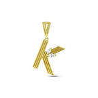 Altın K Harf Kolye Ucu - 14K - 1.89gr