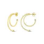 Altın Tasarım Küpe - 14K