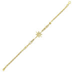 Altın Kutup Yıldızı Figürlü Bileklik - 14K