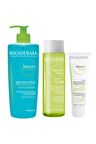 Bioderma Sebium Gözenek Sıkılaştırıcı Akne Krem-Tonik-Jel 3'lü Bakım Seti  40-200-500 ml 