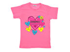 Kız Çocuk T-Shirt Kalp Baskılı