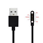 Akıllı Saat Smart Watch Mıknatıslı Şarj Data Kablosu Manyetik 4 Pin Siyah Renk