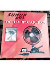 Oto Araç Fanı Döner Başlıklı 8 Inçh Dc 12v Car Fan Vantilatör