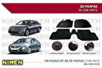 Volkswagen Passat B6 Havuzlu 3D Paspas Niken Siyah 2005+ Sonrası