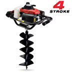 Gardenpro Çift Helezonlu 4 Zamanlı Toprak Burgu Makinesi 200 Mm 4 Hp