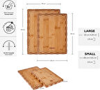 Karaca Gazel 2'li Bambu Kesme Tahtası 28/33 Cm