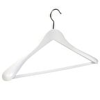 Nyn Ahşap Askı Kalın Omuz Formlu Takım Elbise Ceket Askısı Beyaz Renk 1 Adet