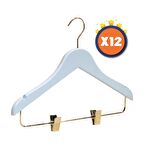 Nyn Ahşap 7-14 Yaş Mandallı Genç Çocuk Askısı Mavi Renk 12 Adet