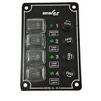 4 ANAHTARLI İZOLELİ DİKEY SWITCH PANEL