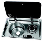 NAVY LOAD Cam Kapaklı Ocak ve Sol Evye NL24001