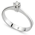 0.10 Ct Tektaş Pırlanta  Yüzük RM0730