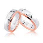 Rose Beyaz Altın Alyans 0101-2