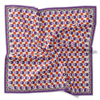 Levidor Tivil İpek Eşarp 4094 - 17 Mor Karışık Desen