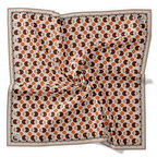 Levidor Tivil İpek Eşarp 4094 - 14 Vizon Karışık Desen