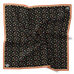 Levidor Tivil İpek Eşarp 4110 - 8 Siyah Karışık Desen