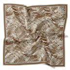 Levidor Tivil İpek Eşarp 4120 - 2 Kahverengi Karışık Desen