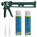 Aletçantam Silikon Seti _ 2 Adet Şeffaf Silikon + Silikon Tabancası