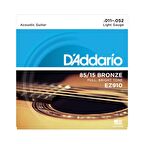 D'addario Ez910 Akustik Tel Set Light .011 Z910